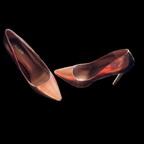 Aldo Metallic Ombré Snakeskin Heels - Picture 5 of 7
